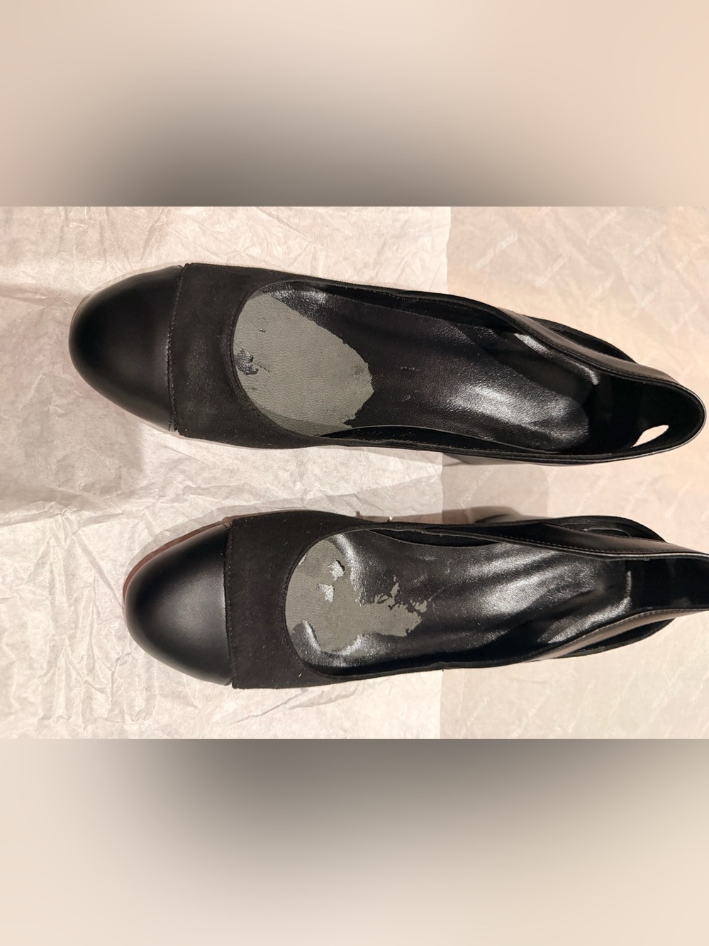 Women's Black Flats with Red Soles - Classic Slip-On